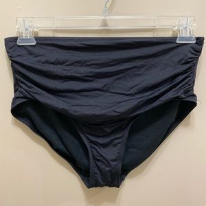 High-Waisted Black Bikini Bottoms
